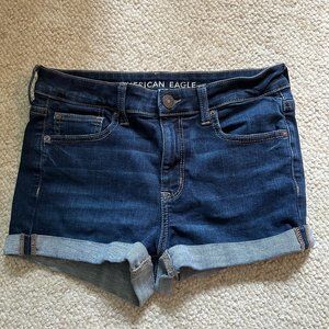 American Eagle Hi-Rise Shortie Jean Shorts Size 8